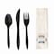 Boardwalk Six-Piece Cutlery Kit, Fork/Knife/Napkin/Pepper/Salt/Spoon, Black, 250PK BWKCOMBO6KIT - alternate 3